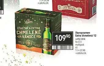 Globus Pivo staropramen extra chmelená 12 nabídka