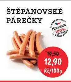 RABBIT řeznictví ŠTĚPÁNOVSKÉ PÁREČKY 100g nabídka