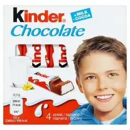 Lidl Kinder Chocolate tyčinky z mléčné čokolády s mléčnou náplní 50g nabídka