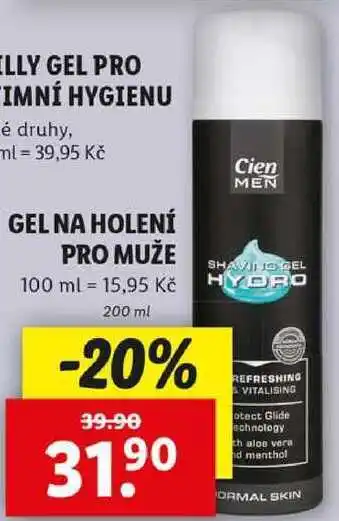 Lidl GEL NA HOLENÍ PRO MUŽE, 200 ml nabídka