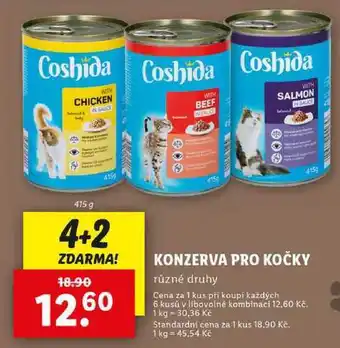 Lidl KONZERVA PRO KOČKY, 415 g nabídka