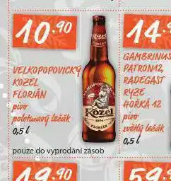 Terno Pivo velkopopovický kozel florian nabídka