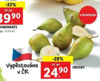 Lidl Hrušky nabídka