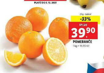Lidl Pomeranče nabídka