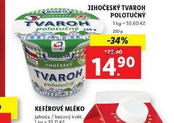 Lidl Jihočeský tvaroh polotučný nabídka