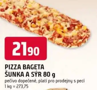 Trefa Pizza bageta šunka a sýr nabídka