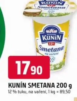 Trefa KUNÍN Smetana nabídka