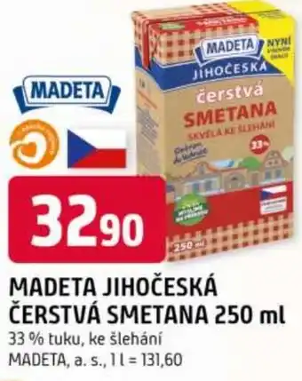 Trefa MADETA Jihočeská čerstvá smetana nabídka