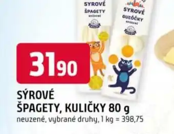 Trefa Sýrové špagety, kuličky nabídka