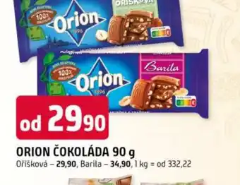 Trefa ORION Čokoláda nabídka