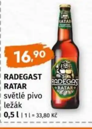 Trefa RADEGAST RATAR světlé pivo ležák nabídka