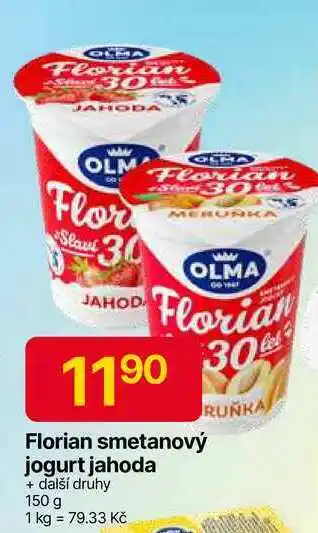 Hruška Florian smetanový jogurt 150 g nabídka