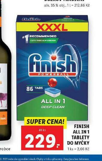Lidl Finish all in 1 tablety do myčky nabídka