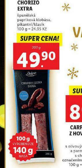 Lidl Chorizo extra nabídka