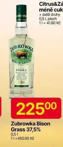 Hruška Zubrowka Bison Grass 37,5% 0,5l nabídka