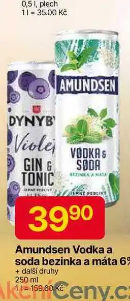 Hruška Amundsen Vodka a soda bezinka a máta 6% 250ml nabídka