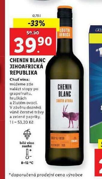 Lidl chenin blanc jihoafrická republika nabídka