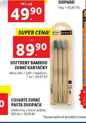 Lidl Sofdent bamboo zubní kartáčky nabídka