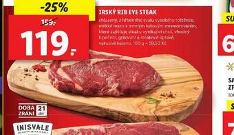 Lidl Irský rib eye steak nabídka