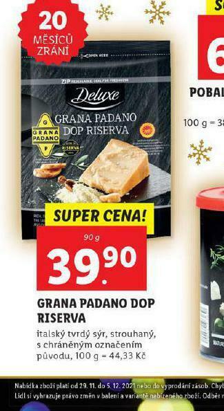 Lidl Grana padano dop riserva nabídka