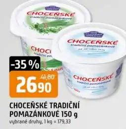 Trefa Choceňské tradiční pomazánkové nabídka