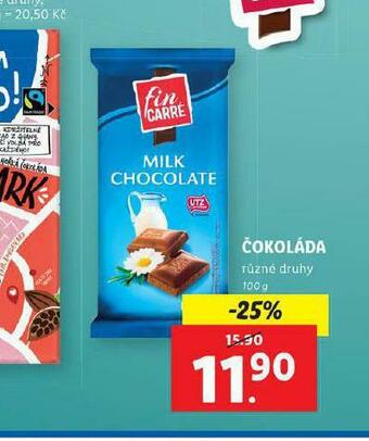 Lidl Čokoláda nabídka