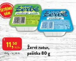 MP Krásno Žervé natur, pažitka nabídka