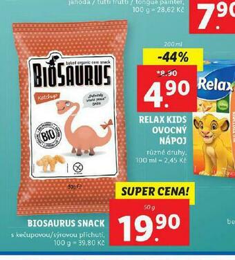 Lidl Biosaurus snack nabídka