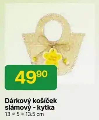 Hruška Dárkový košíček slámový - kytka nabídka