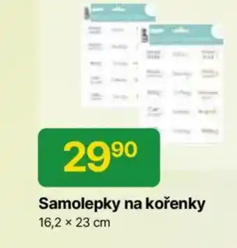 Hruška Samolepky na kořenky nabídka