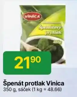 Hruška Špenát protlak Vinica nabídka