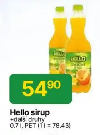 Hruška HELLO sirup nabídka