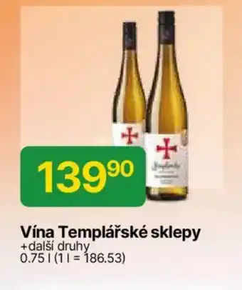 Hruška Vína Templářské sklepy nabídka