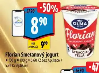 Albert OLMA Florian Smetanový jogurt nabídka