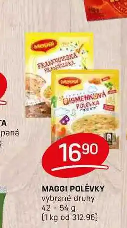 Flop MAGGI POLÉVKY vybrané druhy 42-54 g nabídka