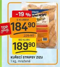 Flop KUŘECÍ STRIPSY ZIZU 1 kg, mražené nabídka