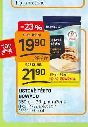 Flop LISTOVÉ TĚSTO NOWACO 350g nabídka