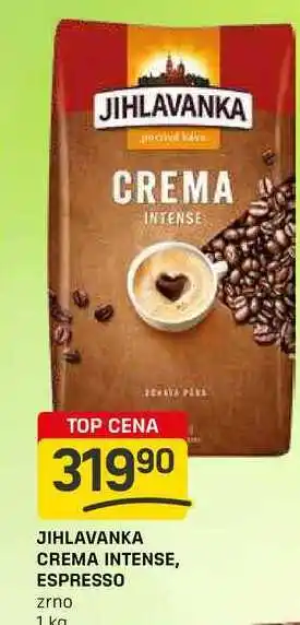 Flop JIHLAVANKA CREMA INTENSE, ESPRESSO zrno 1 kg nabídka