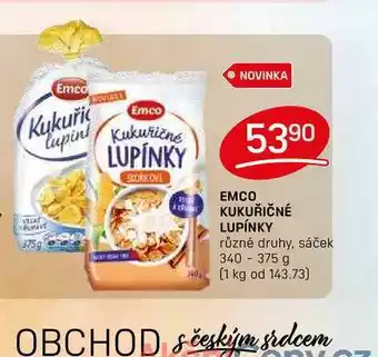 Flop EMCO KUKUŘIČNÉ LUPÍNKY různé druhy, sáček 340 - 375 g nabídka