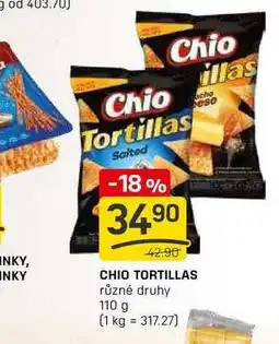 Flop CHIO TORTILLAS různé druhy 110 g nabídka