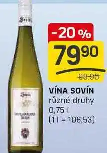 Flop VÍNA SOVÍN různé druhy 0,75l nabídka