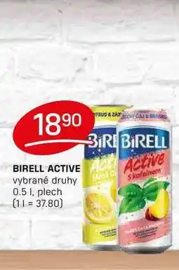 Flop BIRELL ACTIVE vybrané druh 0,5l, plech nabídka