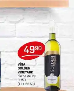 Flop VÍNA GOLDEN VINEYARD různé druhy 0,75l nabídka