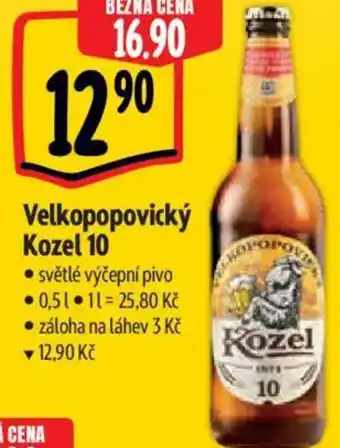 Albert Velkopopovický Kozel 10 nabídka