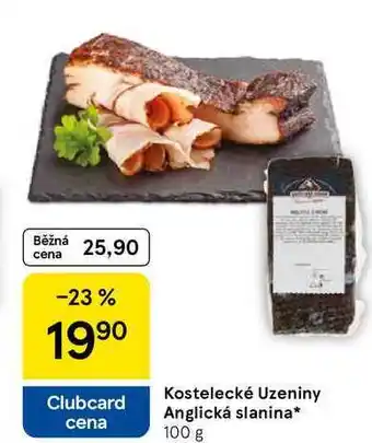 Tesco Kostelecké Uzeniny Anglická slanina, 100 g nabídka