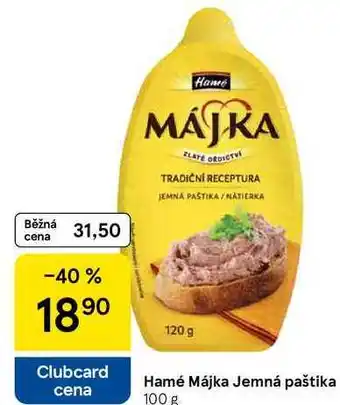 Tesco Hamé Májka Jemná paštika, 100 g nabídka