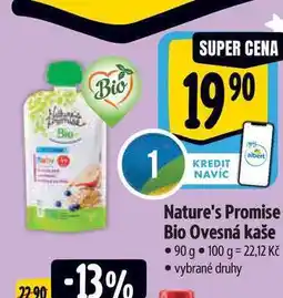 Albert Nature's Promise Bio Ovesná kaše 90 g nabídka