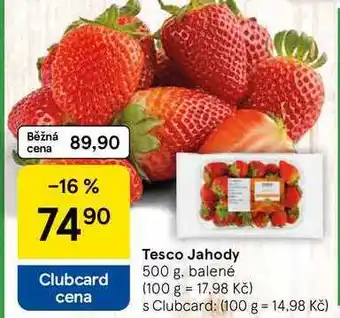 Tesco Tesco Jahody, 500 g, balené nabídka