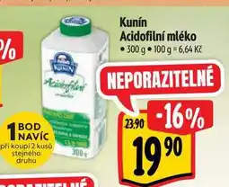 Albert Kunín Acidofilní mléko 300 g nabídka