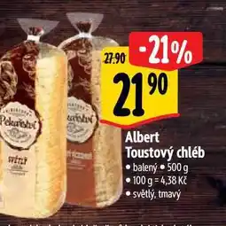 Albert Albert Toustový chléb balený 500 g nabídka